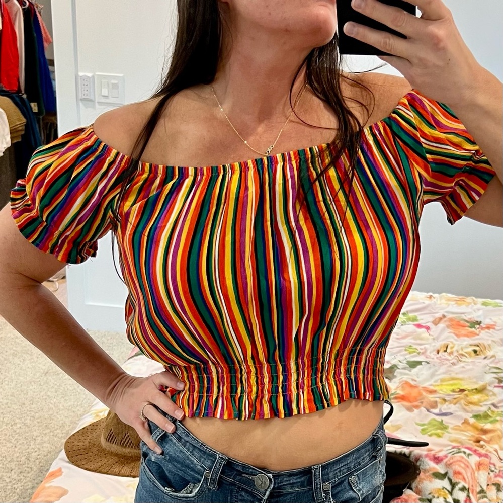 FOREVER 21 STRIPED TOP